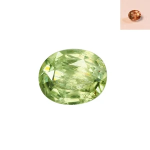 0.95 Ct Oval 6.6 x 5.4 MM Genuine Olive Green to Red Color Changing Diaspore - Picture 1 of 5