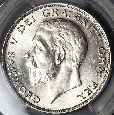 1929 PCGS MS 64 George V 1/2 Crown Great Britain GEM Silver Coin (25091003C) - Image 1 of 4