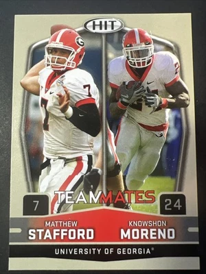 2009 Sage Hit Matthew Stafford Knowshon Moreno Teammates Rookie RC #56 LA Rams - Image 1 of 2