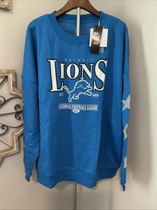 Gameday Couture NFL Detroit Lions Fleece Embellished Oversized Sweater Womens 2X - Picture 1 of 10