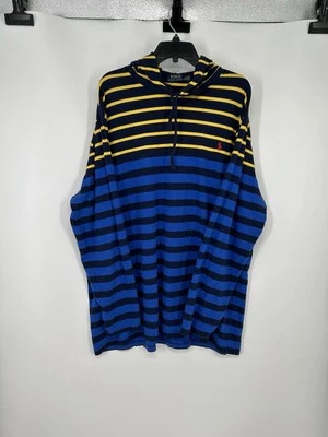 Polo Ralph Lauren Lightweight Hoodie Sweatshirt Striped Colorful 2XL Tall 2XLT - Image 1 of 4