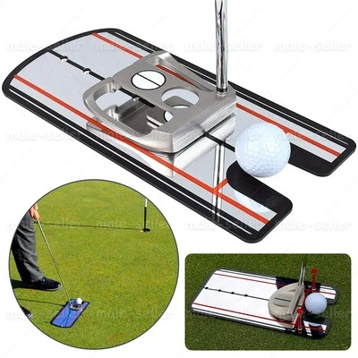 Golf Putting Eyeline Mirror Alignment Training Aid Putter Swing Trainer Eye Line - Image 1 of 4