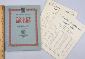Vintage 1930 G. B. Kent & Sons Toilet Bathroom Best British Brushes Catalog + - Picture 1 of 14