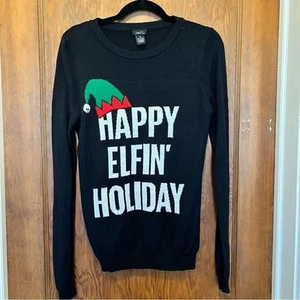 Maglione natalizio Happy Elfin Holiday Rue 21 XL USATO IN OTTIME CONDIZIONI brutto - Foto 1 di 4