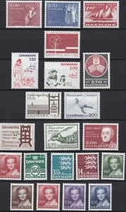 Dänemark 1982 Cpl Jahrsatz. Acht Briefmarken gestochen von Slania. postfrisch. - Bild 1 von 1