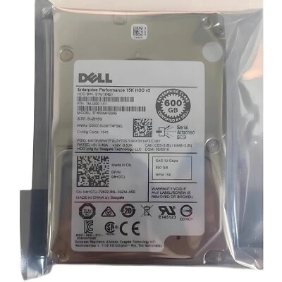 NEW Dell 4HGTJ 04HGTJ ST600MP0005 ENTERPRISE 600GB 15K SAS 2.5"12G Hard Drive - Image 1 of 4