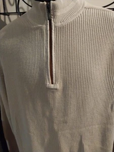 SUÉTER TOMMY BAHAMA 1/4 CREMALLERA JERSEY 100% ALGODÓN TEJIDO HOMBRE TALLA L CUELLO ALTO - Imagen 1 de 7