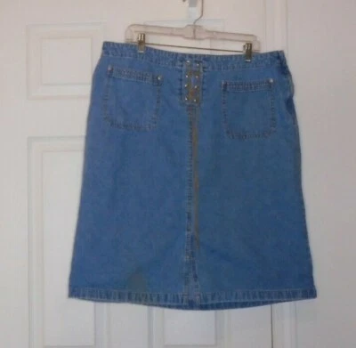  Falda vaquera larga para mujer azul modesta talla 18w Foto 1 de 3