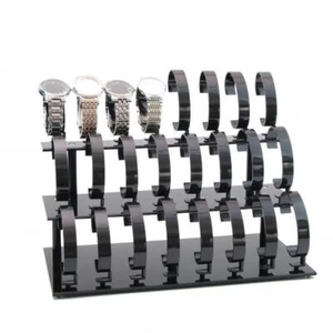 Hellery 24 Acrylic Rack Watch Display Wrist Watch Holder Jewelry Bracelet - Picture 1 of 7