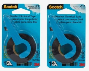 2 ~ Scotch COLD WEATHER Black ELECTRICAL TAPE Premium Grade 3/4" x 350" L 10455 - Picture 1 of 1