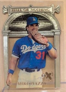 1997 EX 2000 HALL OR NOTHING GOLD #15 Mike Piazza Dodgers HOF RARE INSERT - Picture 1 of 2