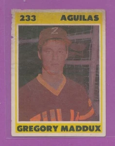 VENEZUELAN GREG MADDUX HOF ROOKIE 1987 VENEZUELA LEAGUE #233 LOW GRADE TPHLC-426 - Picture 1 of 4