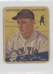 1934 Goudey Big League Chewing Gum R320 George Watkins #53