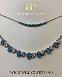 Bomb Party Spring Luxe Layers RBP6974 Ocean Breeze Turquoise Silver $188 MSRP! - Picture 1 of 7