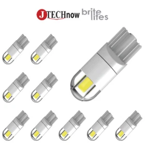Jtech 10x T10 194 168 2825 W5W 2 SMD 3030 LED Car Super Bright White Light Bulb - Picture 1 of 8