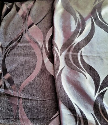 INNA Damasco Decoración GRIS BRILLANTE/TERCIOPELO 2 LADOS restos 2 piezas cada uno AMPLIO 21" X 1yd.28" Foto 1 de 4