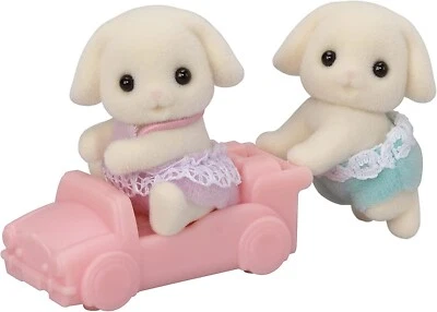 New Sylvanian Families doll Baby Flora Rabbit twins / Calico Critters New Japan - Image 1 of 4
