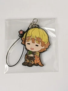 Zenitsu Demon Slayer Rubber Mascot Strap Keychain Charm Kimetsu Bandai Japan - Picture 1 of 4