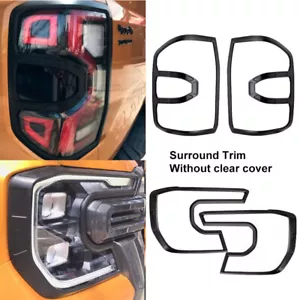 Headlight Tail Light Surround Trim Lamp Cover For Ford Ranger Next Gen 2022-2024 - Picture 1 of 11