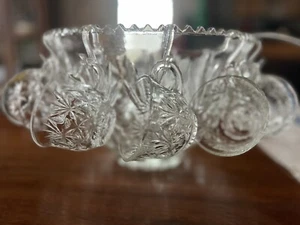 Indiana Glass Co Princess Glas Bowle Schale und 12 Gläser - Bild 1 von 19