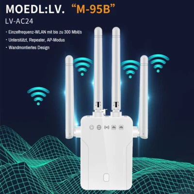 WLAN Repeater Router Range Wifi Verstärker Signal Access Point Booster 300Mbps - Bild 1 von 4
