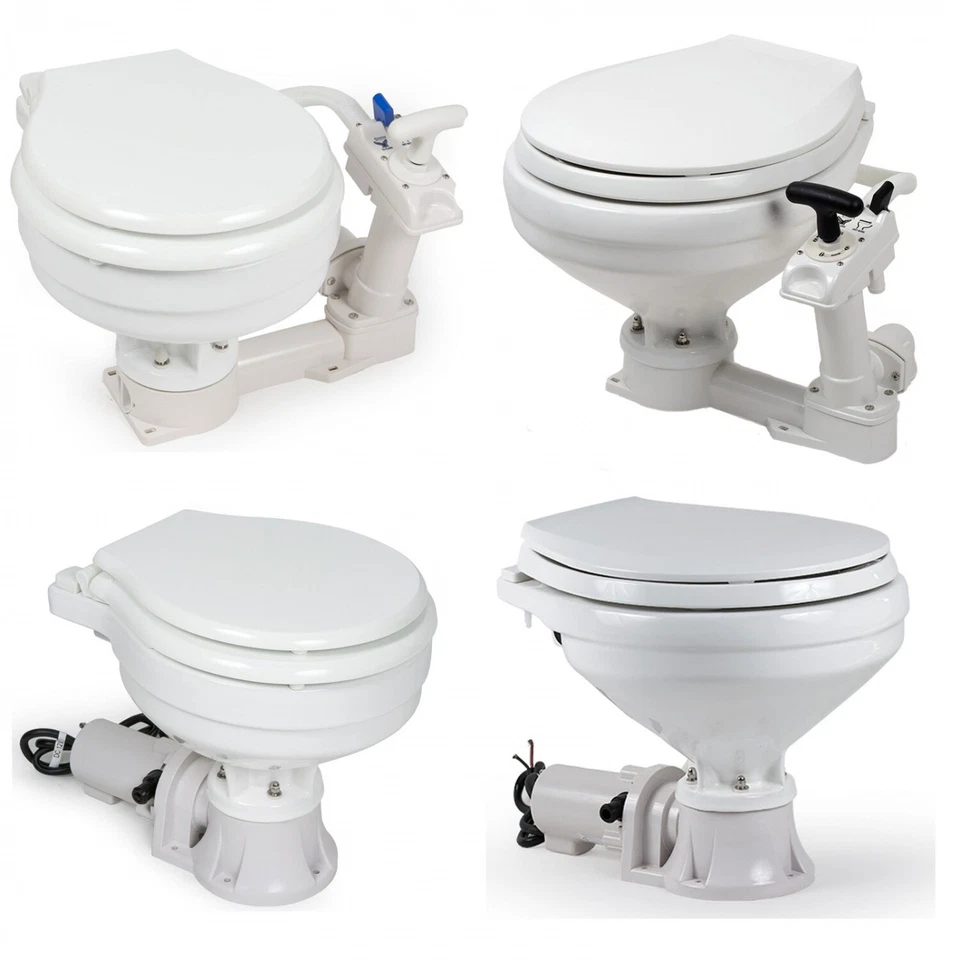 Einbautoilette manuell/elektrisch Seetoilette Toilette Bootstoilette WC n. Wahl - Bild 1 von 1