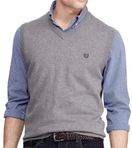 Chaleco Suéter Chaps Para Hombre Gris Jaspeado Sin Mangas - Talla XLT - NUEVO CON ETIQUETAS - Imagen 1 de 4