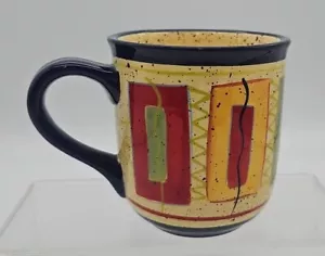Taza de café Pfaltzgraff Sedona diseño geométrico varios colores primarios disponibles - Imagen 1 de 5