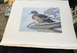 1983 Maryland Duck Stamp "Holly Swamp" by Roger E. Lent, Stamps Included - Picture 1 of 5