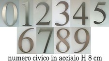 NUMERO CIVICO IN ACCIAIO - h 8 cm