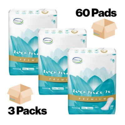 60x INCONTINENCE PADS Lady Maxi Premium Dry Forma-care Women x 60 Pads (3 Packs)