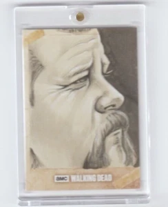WALKING DEAD SEASON 6 ABRAHAM FORD SKETCH CARD BY ARTIST MARK MANGUM  1/1! - Picture 1 of 2