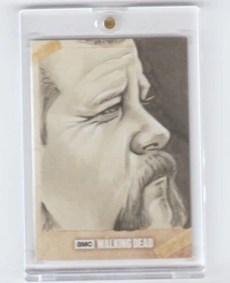 WALKING DEAD SEASON 6 ABRAHAM FORD SKETCH CARD BY ARTIST MARK MANGUM  1/1! - Image 1 of 2