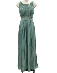 Dress Green Long Maxi Tie Back New Prom Size UK 12 Womens - Picture 1 of 13