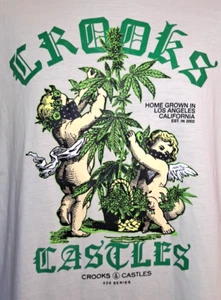 Crooks and Castles Adult M Tee Shirt Masked Cherubs 420 Series L.A. - Picture 1 of 5