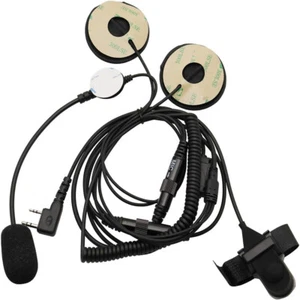 Motorcycle Helmet Headset Earpiece Mic For Baofeng Kenwood TYT Radio K Port 2Pin - Picture 1 of 6