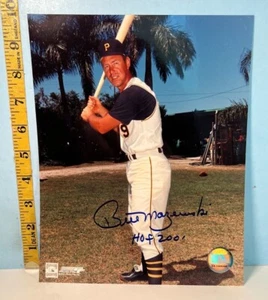 Cooperstown Collection Bill Mazeroski Pirates HOF 2001 Color Autographed Photo - Picture 1 of 3