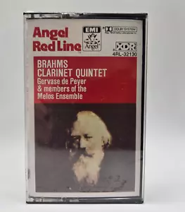 Brahms: Clarinet Quintet Gervase de Peyer / Melos (Cassette Tape Angel Redline) - Picture 1 of 5