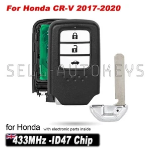 Per Honda CRV 2017-2020 433,92 MHz ID47 3 Pulsanti Smart Telecomando Portachiavi KR5V2X - Foto 1 di 4