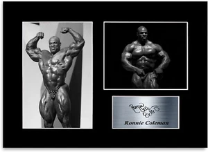 Ronnie Coleman Signed Photo Display Mount A4 Bodybuilding Gym Poster - Picture 1 of 1