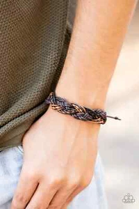 Paparazzi Armband - Badlands Wanderer - braune Zöpfe - Urban Zugschnur - Bild 1 von 2