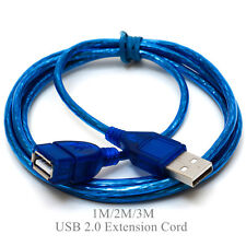 NEW USB 2.0 Extension Extender Cable A Male to A Female Cord Adapter 1M 2M 3M