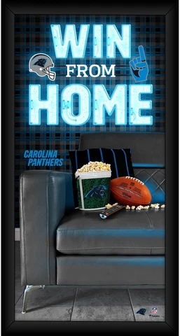 Carolina Panthers Framed 10" x 20" Win From Home Collage Cover