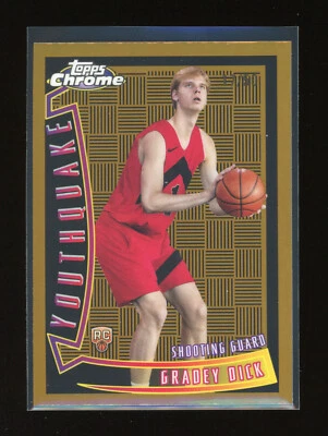 2023-24 Topps Chrome GRADEY DICK #YQ-10 Youthquake GOLD Refractor RC /50 Raptors - Image 1 of 2