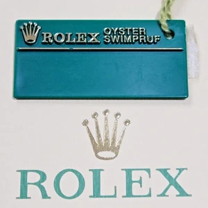 AUTHENTIC ROLEX WATCH OYSTER SWINPRUF HANG TAG GREEN 79174 RARE - Picture 1 of 7