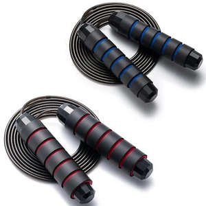 Jump Rope Adjustable Jump RopesSkipping Rope Tangle-Free Rapid Speed with Bal... - Picture 1 of 7