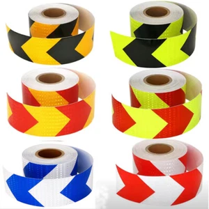 Reflective Safety Warning Tape Sticker Roll Strip Arrow Decal for Car Van Truck  - Picture 1 of 24