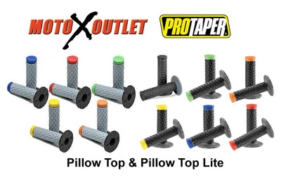ProTaper Pillow Top MX Lite Grips Dirt Bike Neon Tri Dual Density Pro Taper  - Image 1 of 2