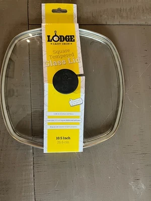 Lodge Square Tempered Glass Lid Fits 10.5” Cast Iron Skillets and Grill Pans - Image 1 of 2