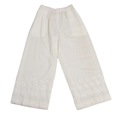 COMME des GARCONS Hem Lace embroidery Pile Wide Pants Size XS-S(K-151550) - Image 1 of 4